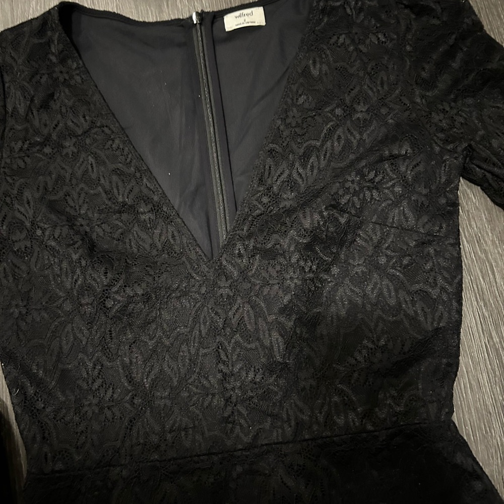 Wilfred Black Lace Long Sleeve Dress